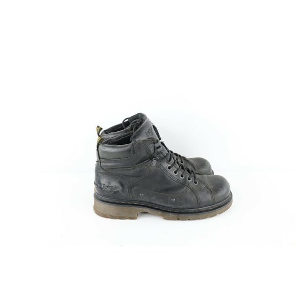 Vtg Dr Martens Mens 10 Goth Grunge Distressed Leather Chunky Moto Boots Black main image 8